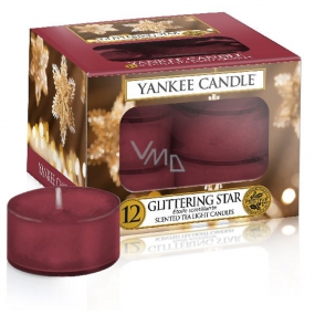 Yankee Candle Glittering Star - Zářivá hvězda vonná čajová svíčka 12 x 9,8 g