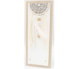 Nekupto Home Decor Drewniana deska z haczykami biała 12 x 30 cm