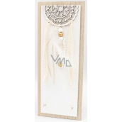 Nekupto Home Decor Drewniana deska z haczykami biała 12 x 30 cm