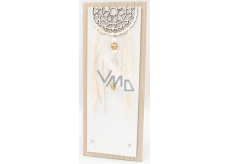 Nekupto Home Decor Drewniana deska z haczykami biała 12 x 30 cm