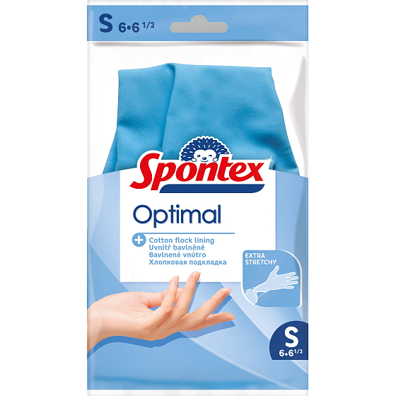 Spontex Optimal Rękawice gumowe rozmiar S 1 para
