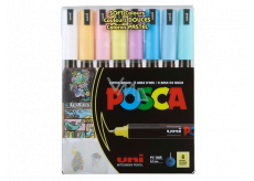 Posca Uniwersalny zestaw markerów akrylowych 0,7 - 1 mm Kolory pastelowe 8 sztuk PC-1MR