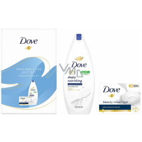 Dove Original Care Deeply Nourishing krémový sprchový gel 250 ml + Beauty Cream Bar krémové toaletní mýdlo 90 g, kosmetická sada