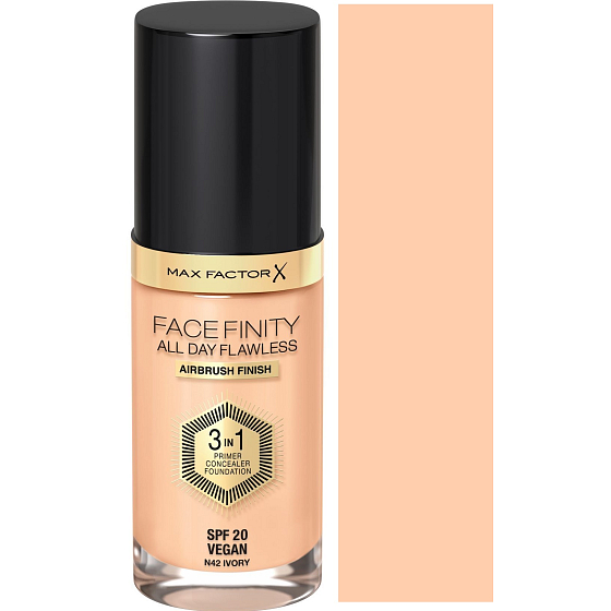 Max Factor Facefinity All Day Flawless 3w1 podkład 42 Ivory 30 ml