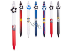 Colorino Gumowalne Pióro Football Biało-czerwone, niebieski wkład 0,5 mm