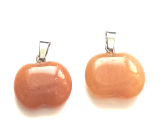 Achat pomarańczowy Jabłko poznania wisiorek naturalny kamień 1,5 cm, dostarcza odwagi i siły