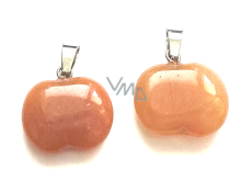 Achat pomarańczowy Jabłko poznania wisiorek naturalny kamień 1,5 cm, dostarcza odwagi i siły