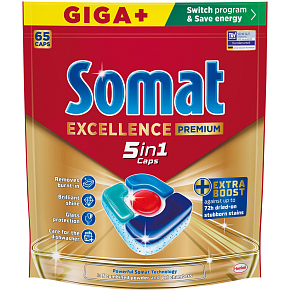 Somat tabletki do zmywarki Excellence Premium 5w1, 65 sztuk Somat tabletki do zmywarki Excellence Premium 5w1, 65 sztuk
