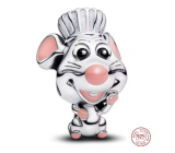 Charm Sterlingové stříbro 925 Disney Pixar Ratatouille Remy - malý šéfkuchař, korálek na náramek zvíře