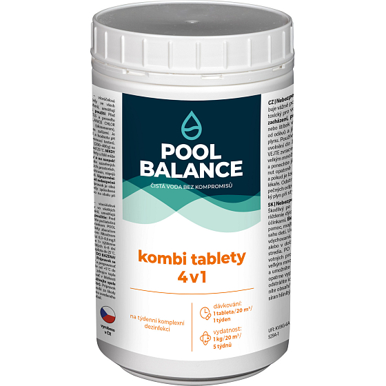 POOL Chemia basenowa Kombi tabletki 4w1 1 kg