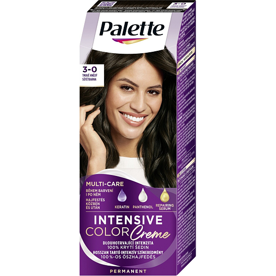Schwarzkopf Palette Intensive Color Creme, farba do włosów, N2 ciemny brąz, 50 ml