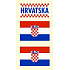 Arch Tatuaże na twarz i ciało Flaga Chorwacji 3 motywy