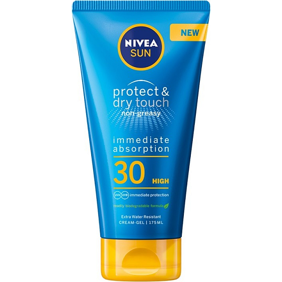 Nivea Sun Protect & Dry Touch OF 30 neviditelný gelový krém na opalování 175 ml
