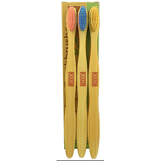 Xoc Bamboo Eko Soft bambusowy szczoteczka do zębów 3 sztuki