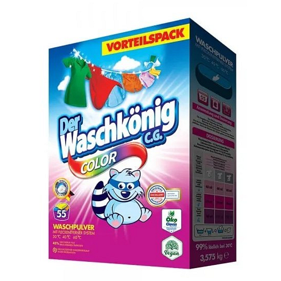 WaschKönig Color proszek do prania kolorowego 55 dawek 3,575 kg