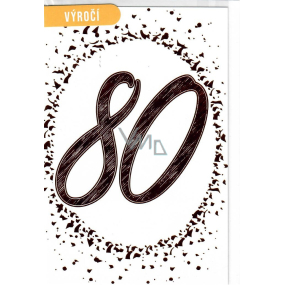 Kartka okolicznościowa 80 lat 115 x 170 mm
