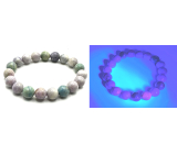Hackmanit elastyczny bransoletka naturalny kamień, kulka 10 mm / 16 - 17 cm, kamień wewnętrznej transformacji