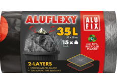 Alufix worki na śmieci, zaciągane, 28µ , 53 x 60 cm, 35 l, 15 sztuk