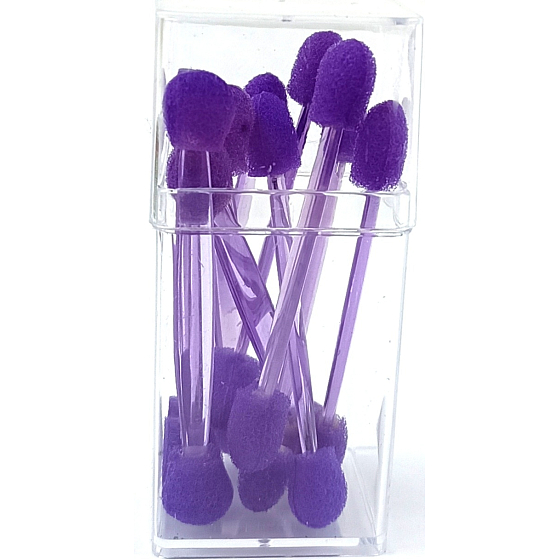 Aplikátor na oční stíny 6 cm krabička různé barvy