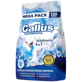 Gallus Universal 4v1 prací prášek na bílé a barevné prádlo 120 dávek 6,6 kg