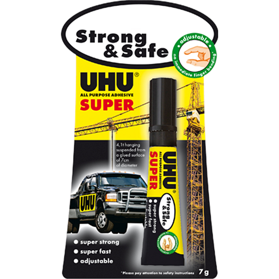 Uhu Alleskleber Super Strong & Safe super mocne klej do użytku na zewnątrz nowej generacji 7 g