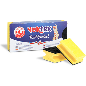 Vektex Gąbki do naczyń formowane Nail Protect 3szt
