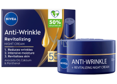 Nivea Anti-Wrinkle + Revitalizing 55+ Odżywczy krem na noc przeciw zmarszczkom 50 ml