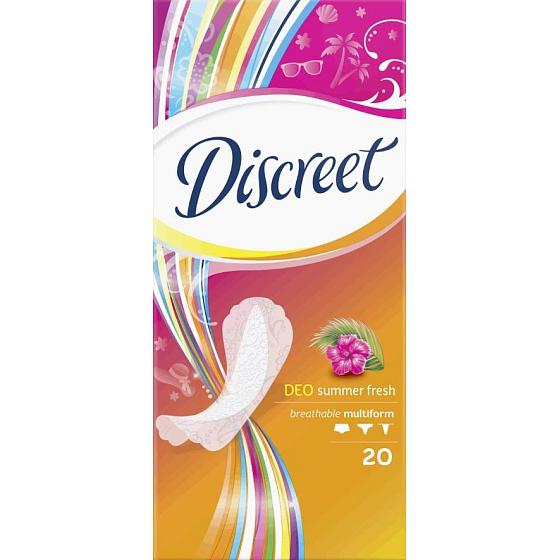 Discreet Deo Summer Fresh multiform slipové intimní vložky pro každodenní použití 20 kusů