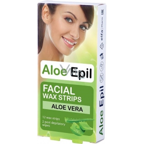Aloe Epil Facial depilacyjne paski woskowe do twarzy 12 + 2 sztuki