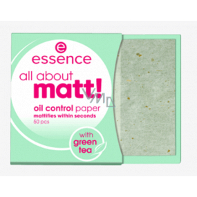 Essence All About Matt! papírky proti mastnotě 50 kusů Essence All About Matt! papírky proti mastnotě 50 kusů