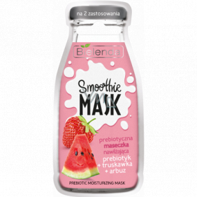 Bielenda Smoothie Mask Prebiotic Jahoda + meloun hydratační pleťová maska 10 g