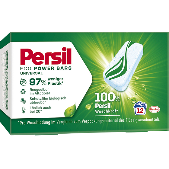 Persil Eco Power Bars Universal kapsle na praní barevného, bílého i černého prádla 12 dávek