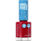 Rimmel London Kind & Free lak do paznokci 156 Poppy Pop Red 8 ml
