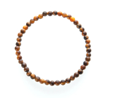 Tygry oko bransoletka elastyczna naturalny kamień, kuleczka 4 mm / 19 cm, kamień słońca i ziemi, przynosi szczęście i bogactwo