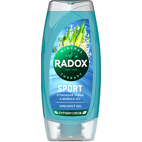 Radox żel pod prysznic Sport trawa cytrynowa i sól morska, 225 ml