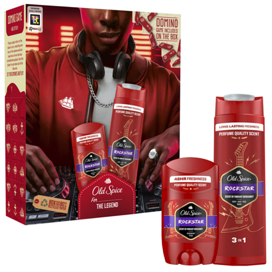 Old Spice Rockstar żel pod prysznic 400 ml + dezodorant w sztyfcie 50 ml, zestaw prezentowy dla mężczyzn