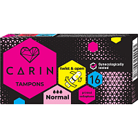 Carin Normal tampony dla kobiet, 16 sztuk