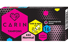 Carin Normal tampony dla kobiet, 16 sztuk