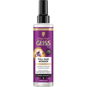Schwarzkopf Gliss Full Hair Wonder bezoplachový kondicionér s kofeinem pro křehké, slabé vlasy 200ml Schwarzkopf Gliss Full Hair Wonder bezoplachový kondicionér s kofeinem pro křehké, slabé vlasy 200ml