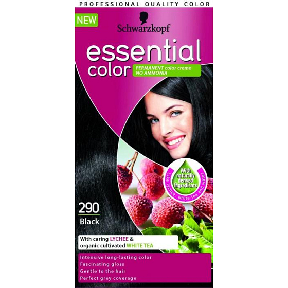 Schwarzkopf Essential Color dlouhotrvající barva na vlasy 290 Černá