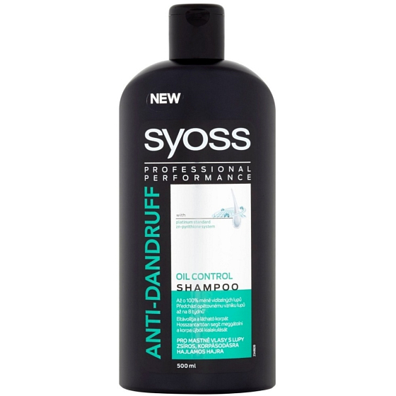 Syoss Anti-Dandruff Oil Control 100 Anti-Grease pro mastné vlasy s lupy 500 ml