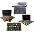 Be Chic! Make-up Artist Professional Art paleta 120 očních stínů + Professional Art Set Warm paleta 120 očních stínů + sada 18 kusů kosmetických štětců + profesionální pouzdro na štětce s opaskem, kosmetická sada