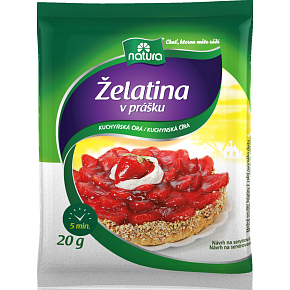 Natura Żelatyna w proszku, kuchennie czysta, 20 g