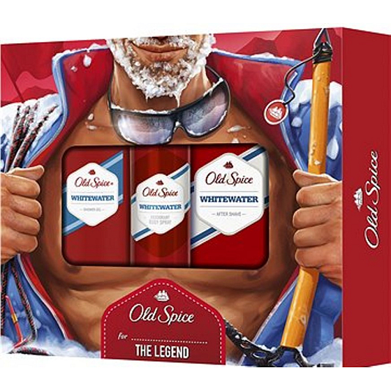 Old Spice White Water sprchový gel 250 ml + Body sprej deodorant 150 ml + voda po holení 100 ml, kosmetická sada