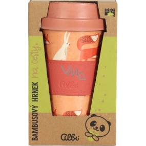 Albi Bambusový hrnek na cesty Lišky 450 ml