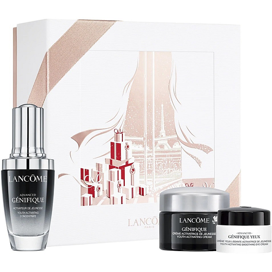 Lancome Advanced Génifique sérum 30 ml + oční krém pro omlazení pleti 5 ml + denní krém aktivátor mládí 15 ml, kosmetická sada