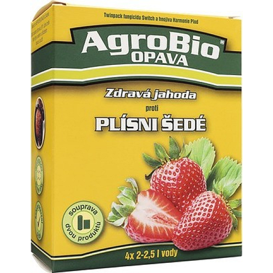AgroBio Zdrowa truskawka Switch środek grzybobójczy przeciwko pleśni szarej 2,5 g + Harmonie Plod płynny nawóz ES 90 ml, zestaw dwóch produktów
