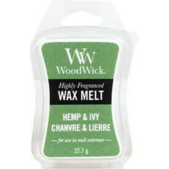WoodWick Hemp & Ivy - Konopí a břečťan vonný vosk do aromalampy 22.7 g
