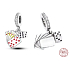 Charm Srebrna 925 Karty do gry - wygrana, 2w1 zawieszka na bransoletkę