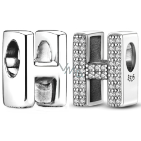 Zawieszka Srebrna 925 Litera H, Koralik do Bransoletki Zawieszka Srebrna 925 Litera H, Koralik do Bransoletki